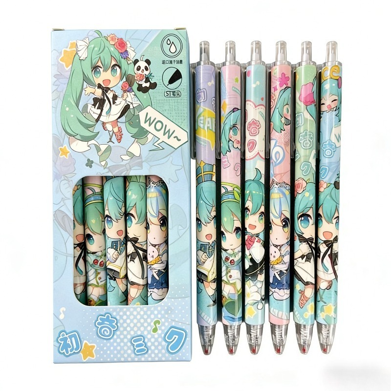 Gel Ink Pen Set - Быстросохнущая гелевая ручка Hatsune Miku, ограниченная