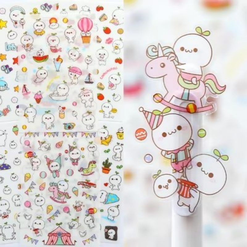 Total Stationery & Office Supply - 6 листов/упаковка, бумажные наклейки с мультяшным