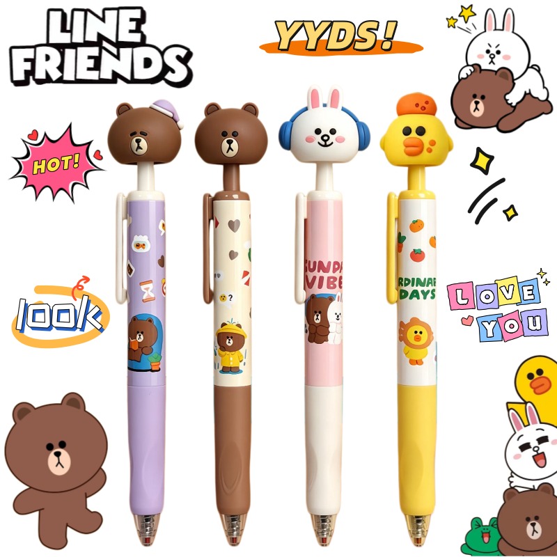 Stationery Warehouse - Новая гелевая ручка LINE FRIENDS Brown