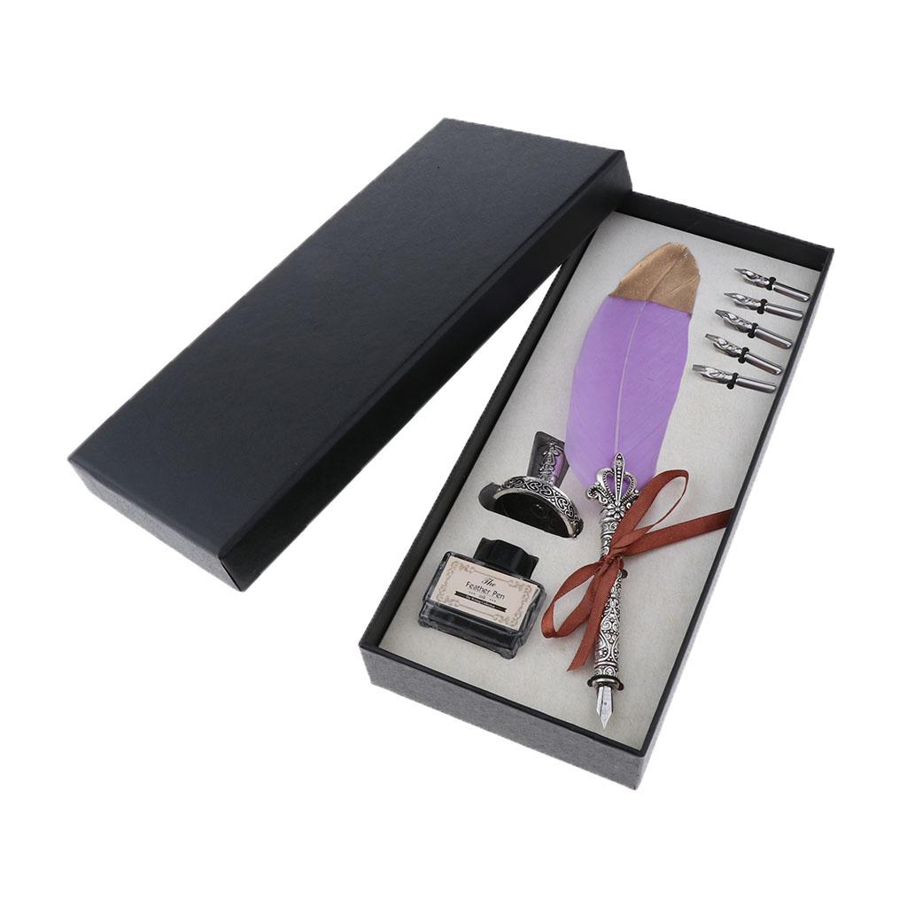 Calligraphy Ink Bottle - Антикварный набор для каллиграфии: перьевая ручка,