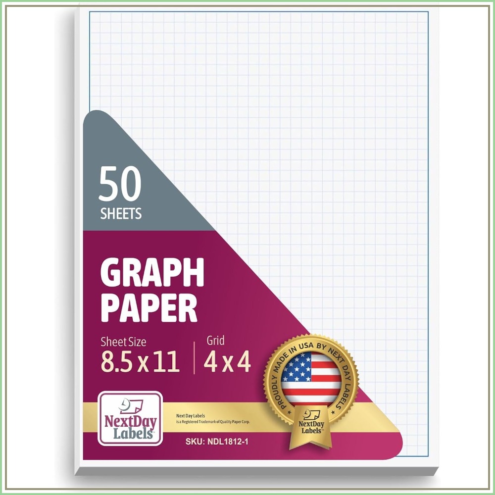 Graph Paper Pad - Блокнот для чертежей 8.5x11, с сеткой