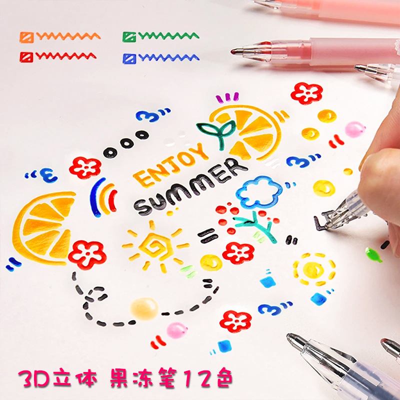 3D Трехмерная Желейная ручка ц – обзор и цена Gel Ink Pen Set