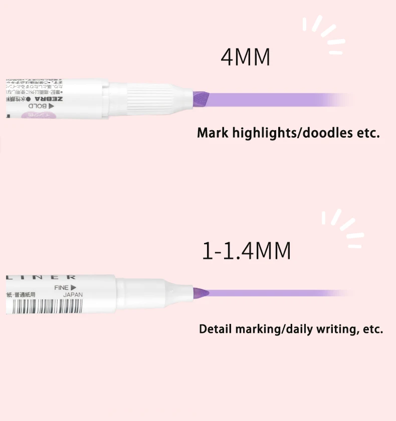 Японские маркеры ZEBRA, набор  – обзор и цена Highlighter Set Pastel