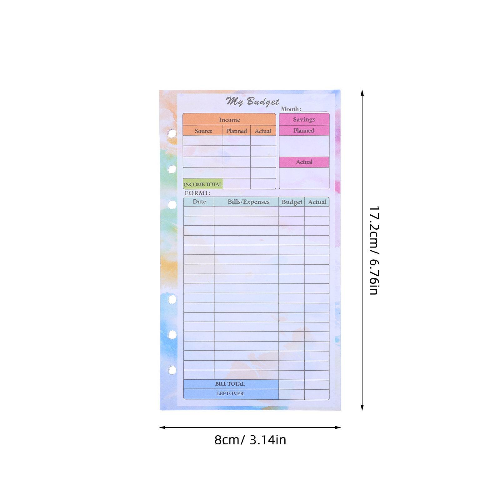 14 листов A6, сменные блоки дл – обзор и цена Planner Weekly Budget