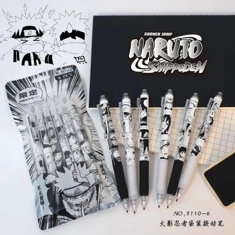 Гелевая ручка Наруто, 6 шт./ко – обзор и цена Gel Ink Pen Set