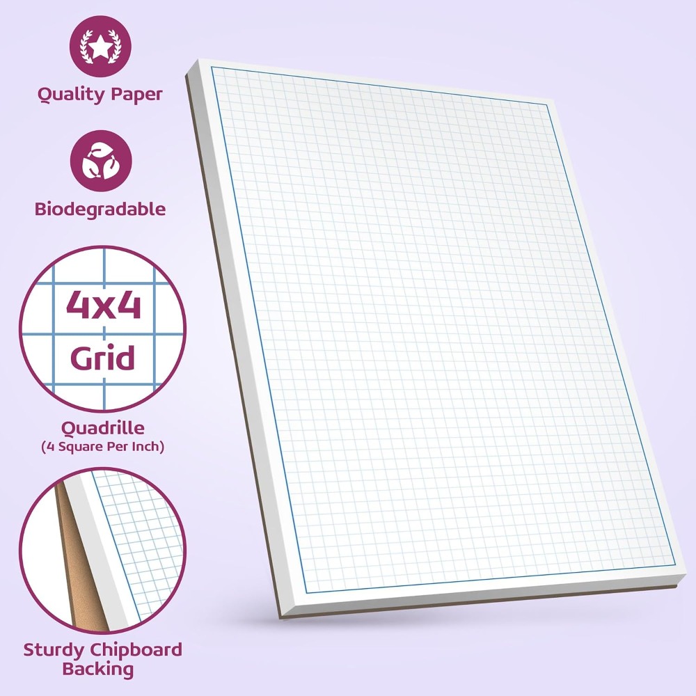 Блокнот для чертежей 8.5x11, с – обзор и цена Graph Paper Pad