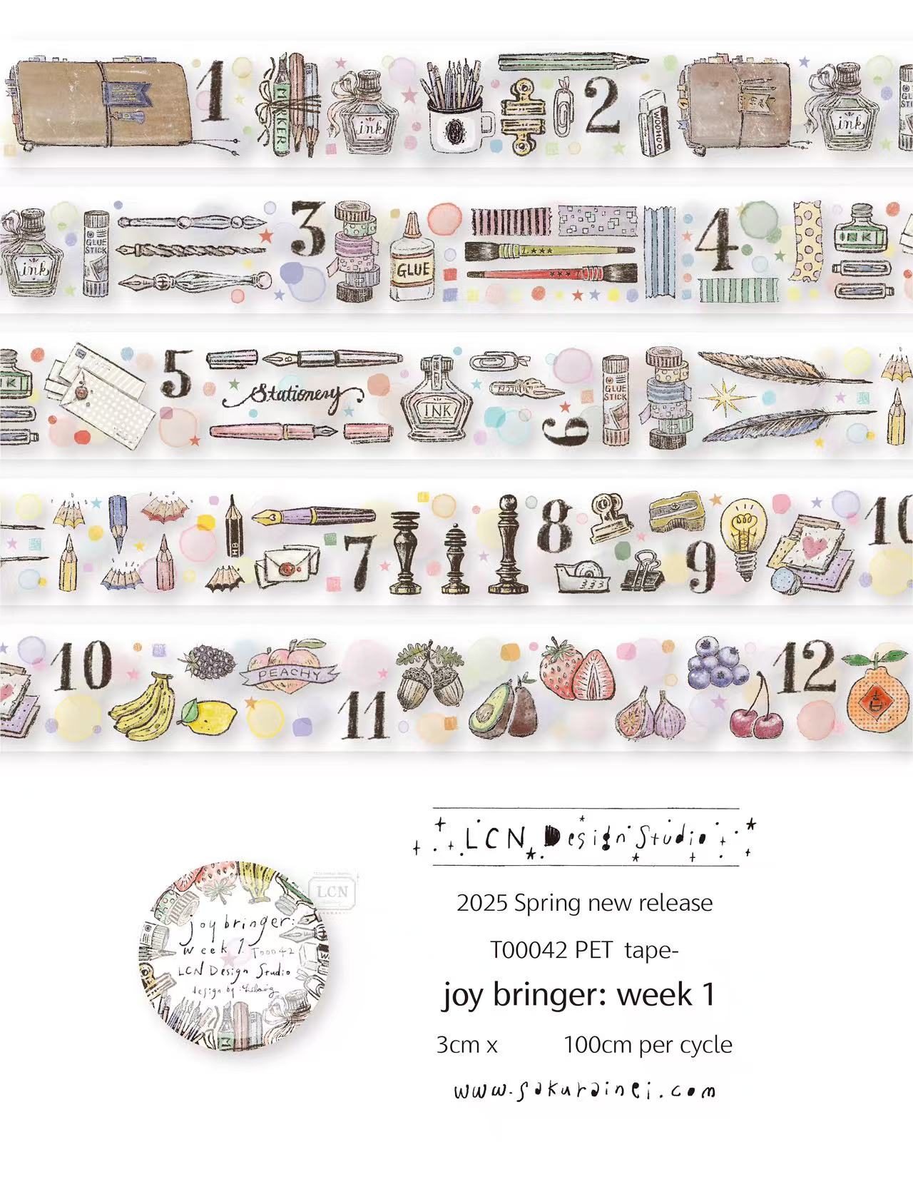 1 петля LCN винтажная наклейка – обзор и цена Washi Tape Set